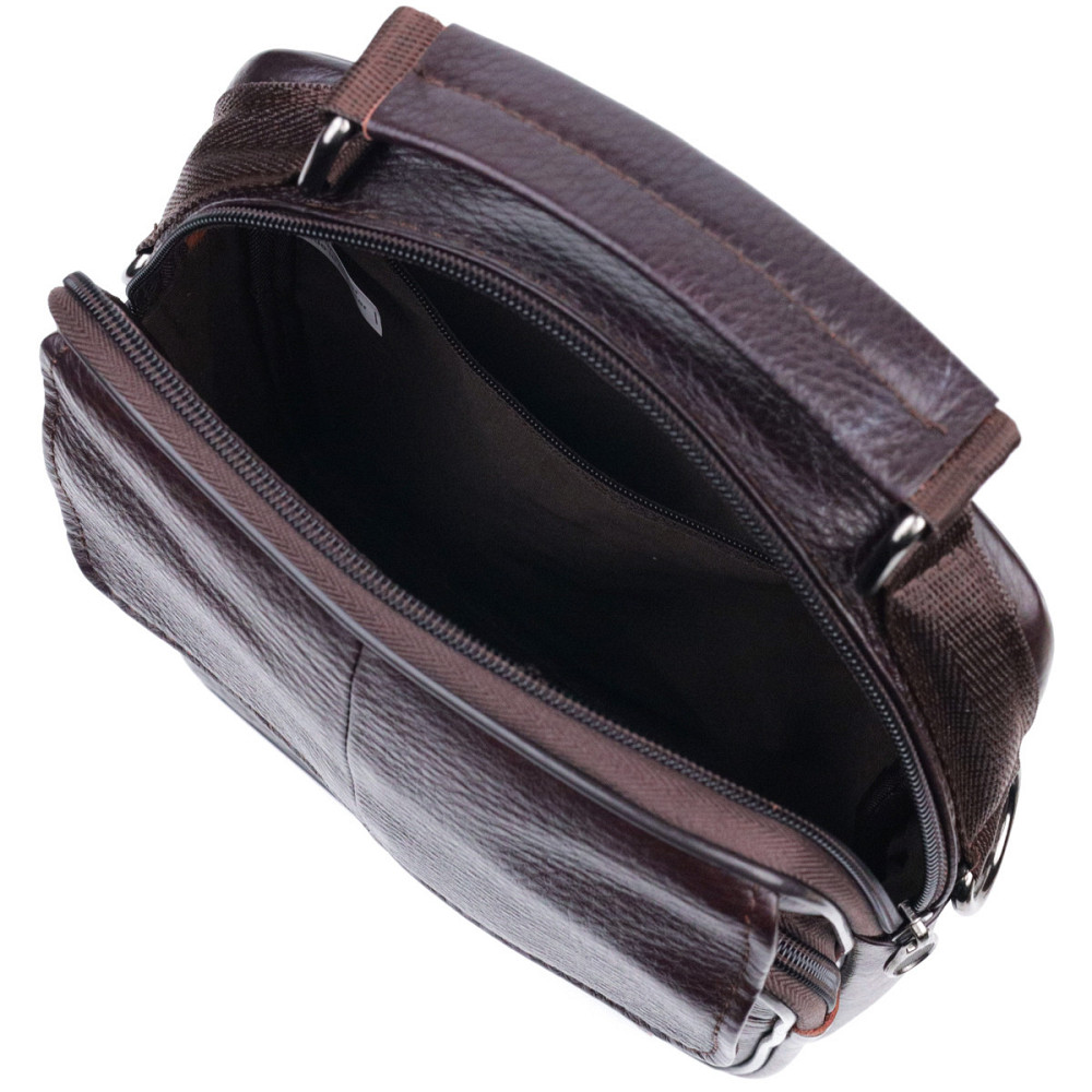 Якісний чоловічий месенджер з натуральної шкіри Vintage 21304 Коричневий Київ - фото 6