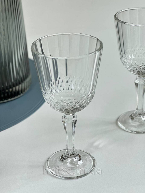 Набір келихів 6 шт "Джесика" 215 мл для вина прозорий для дому та ресторану Київ - фото 9
