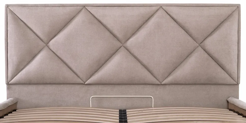 Ліжко Двоспальне Leeds Comfort 160 х 200 см Місті Mocco З підйомним механізмом та нішою для білизни Мокко Київ - фото 5