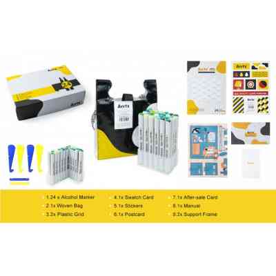 Художественный маркер Arrtx Спиртовые Oros ASM-03GN 24 цвета, зеленые оттенки (LC302512) Винница
