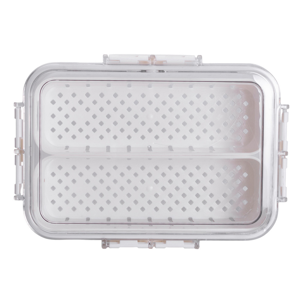 Yiwu Контейнер для їжі з 2 відсіками 23.5х17х7 см судок для їжі пластиковий 1.4 л Білий HP-27-1 Киев - изображение 4