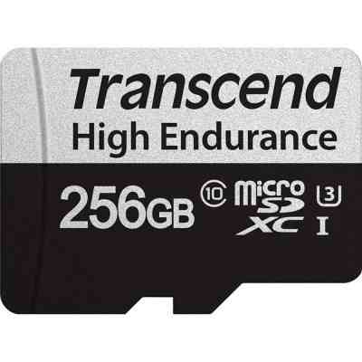 Карта памяти Transcend 256GB microSDXC class 10 UHS-I U3 High Endurance (TS256GUSD350V) Винница