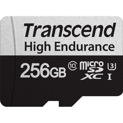 Карта пам&apos;яті Transcend 256GB microSDXC class 10 UHS-I U3 High Endurance (TS256GUSD350V) Вінниця - фото 1