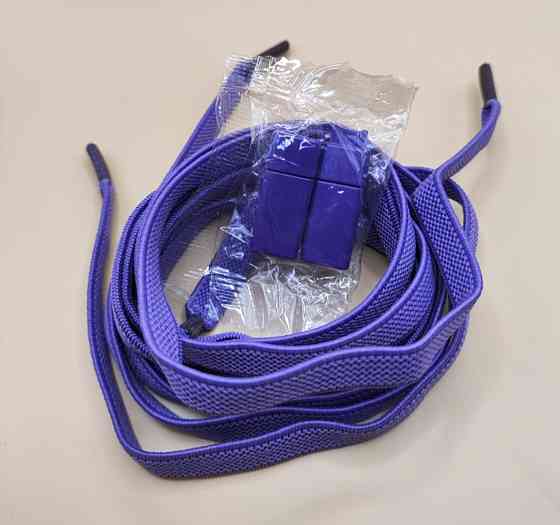 Еластичні шнурки без зав'язок з магнітними застібками Фіолетовий Сміла