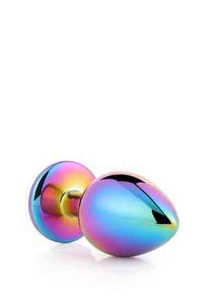 DT21782 Радужная анальная пробка GLEAMING LOVE MULTICOLOUR PLUG MEDIUM Sex Aura Киев