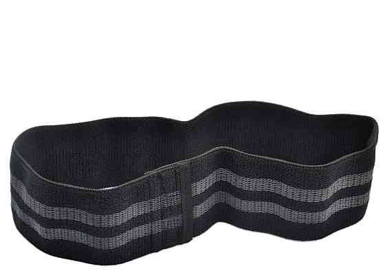 Тканева гумка для фітнесу спорту тренувань реабілітації PowerPlay 4111 Hip Band L Light Чорна 84cm Київ