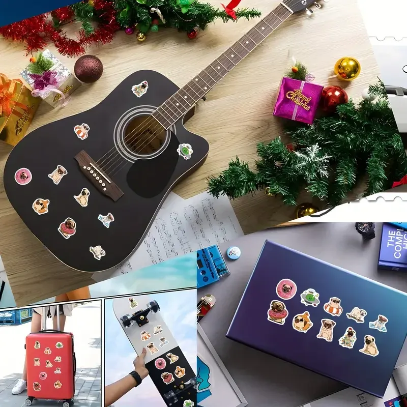 Рулон наклеек мопсы – 500 шт ярких стикеров для декора Киев - изображение 5