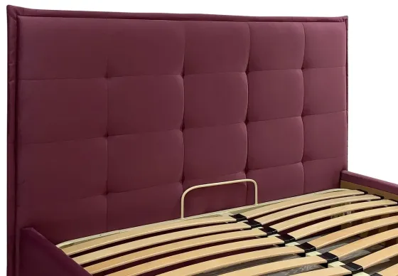 Кровать Двуспальная Moniсa VIP 180 х 200 см Missoni 28 С дополнительной металлической цельносварной рамой Бордовый Киев