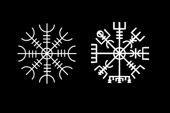 Набір вінілових наклейок «Вегвізір» – руни захисту 2 шт. (9×9 см) Київ
