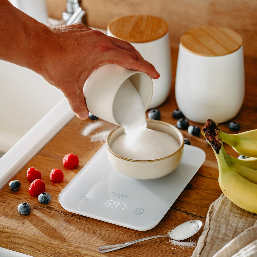 Ваги кухонні Adler AD 3181 grey електронні/ 10кг/ г; кг, фунт/ 2хААА/ автовимкнення/ скло Вінниця - фото 7