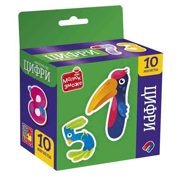 Дитячий набір магнітів "Цифри" VT3106-37, 10 магнітів Вінниця