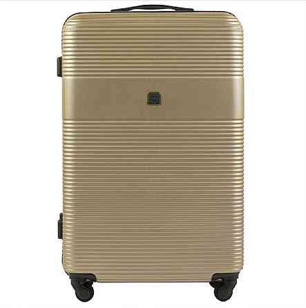 Валіза пластикова WINGS 5398 велика 75 см шампань Київ