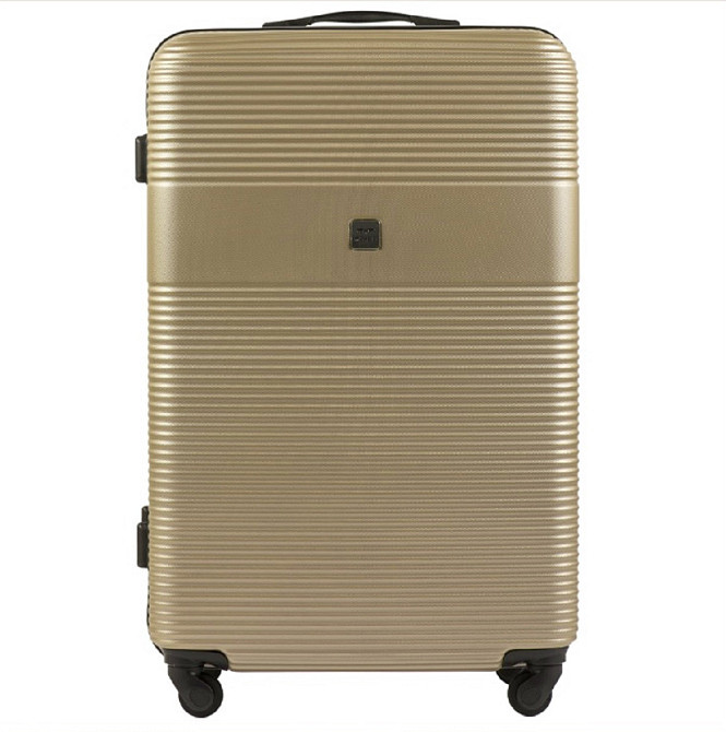 Валіза пластикова WINGS 5398 велика 75 см шампань Київ - фото 3