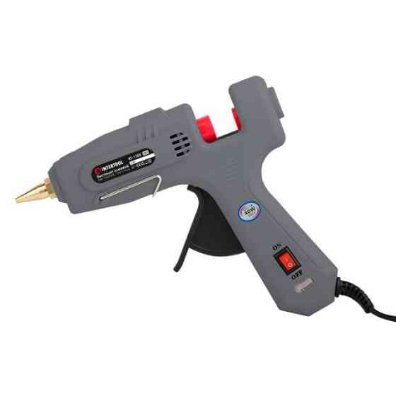 Пістолет клейовий 40(120) Вт, 195-210°C, під стрижні 10,8-11,5 мм, 10-16,5 г/хв INTERTOOL RT-1102 Киев