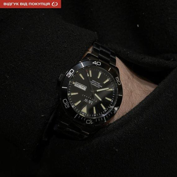 Чоловічий механічний наручний годинник Carnival Shark 10 Bar (Чорний) Вінниця - фото 6