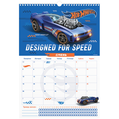 Календарь Kite планер настенный Hot Wheels 2026 год (HW26-440) Винница - изображение 10
