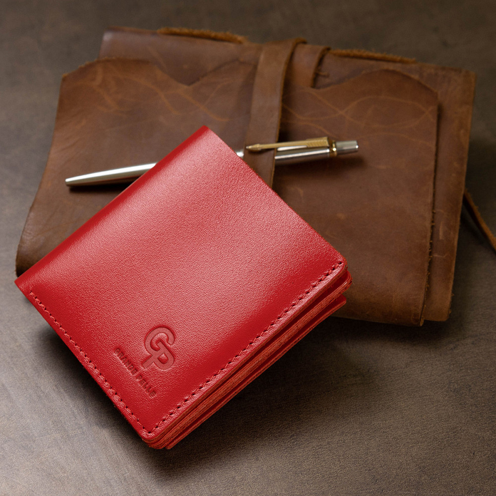 Небольшое женское портмоне Красный (GRANDE PELLE) Киев - изображение 4