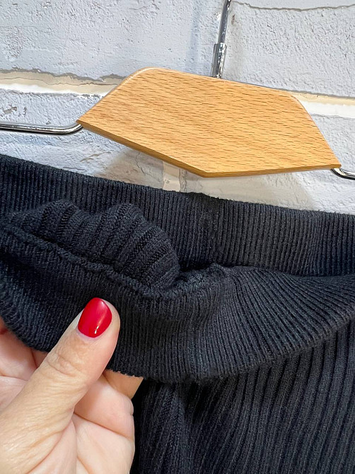 Лосини жіночі U 6157 рубчик теплі в'язка, чорний, one size Київ - фото 15