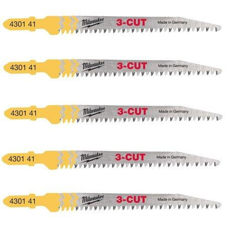 Полотна для лобзіка T234X 3CUT MILWAUKEE, 91 мм/ крок зуба 2,5 мм , (5шт), (деревина, чистий різ) Одеса - фото 1