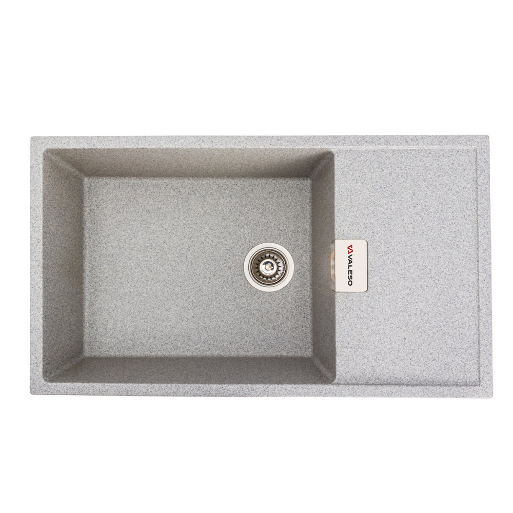 VALESO Гранітна мийка для кухні VALESO DIAMOND 8650 матова Сіра Київ - фото 1