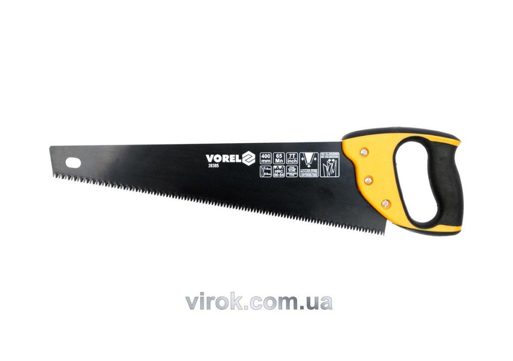 Ніжівка для дерева VOREL: L= 400 мм, W = 1 мм, Тефлонові покриття, 65Mn, Тверд. 50-54 HRC, 7 зуб/1"[12/48] Одеса - фото 1