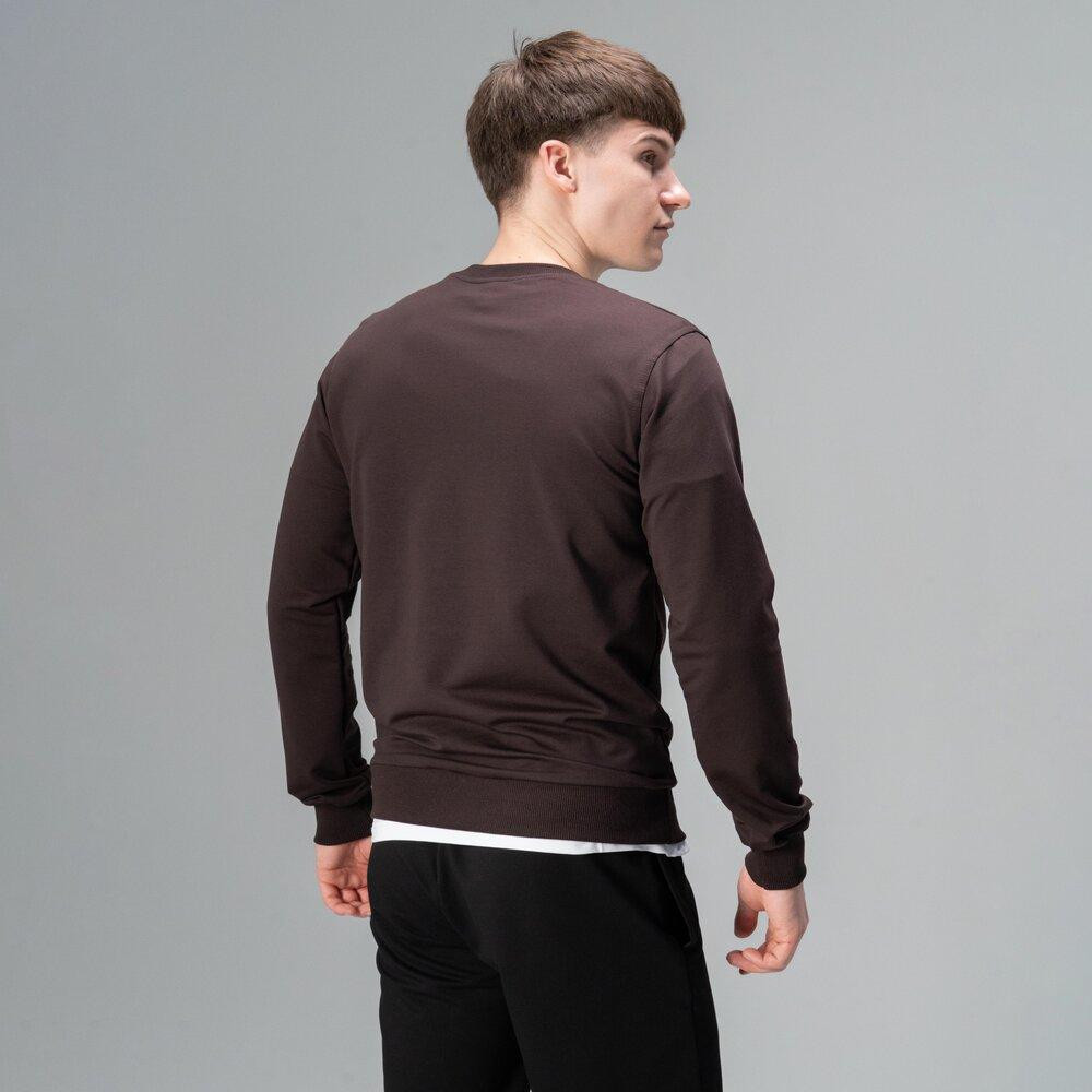 Свитшот мужской однотонный шоколадный Pobedov 001 Киев - изображение 10