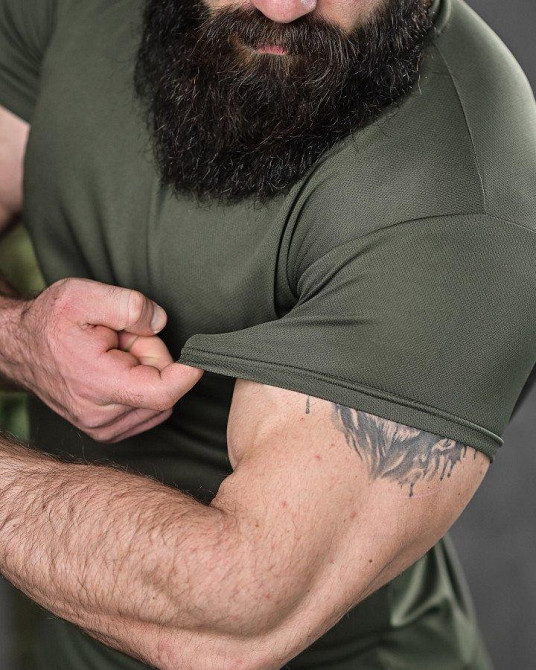 Тактическая потоотводящая футболка любовь олива ДЛ6549 Одесса - изображение 4