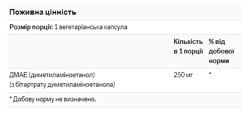 Dmae 250mg - 100 vcaps Луцк