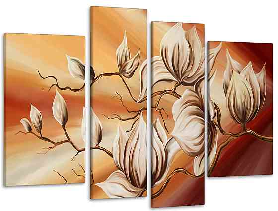 Модульная картина Абстракция Цветы Art-102_4 Киев