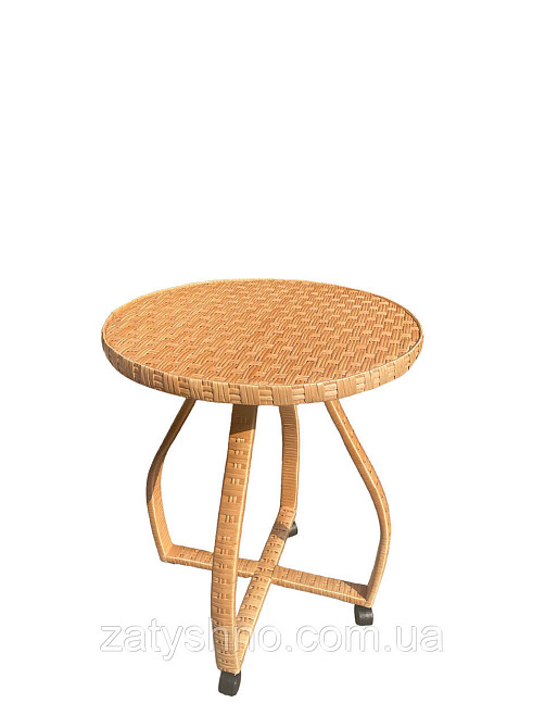 Стіл плетений круглий на колесах Київ - фото 2