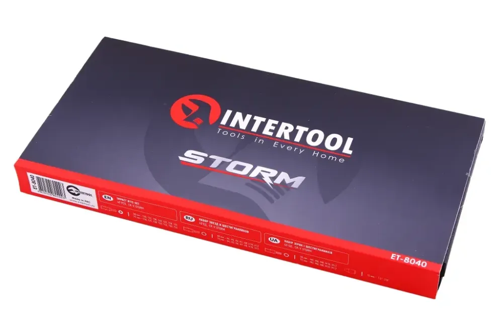 Набор насадок 40 ед. Intertool Storm Hex, Torx, Spline в метал. кейсе Винница - изображение 3