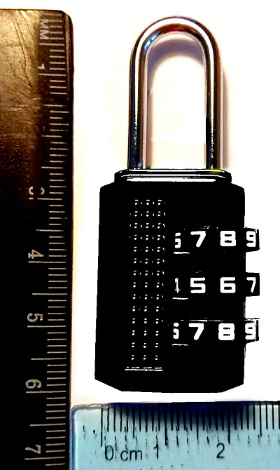Замок навесной 23 мм с кодом черный Киев - изображение 2