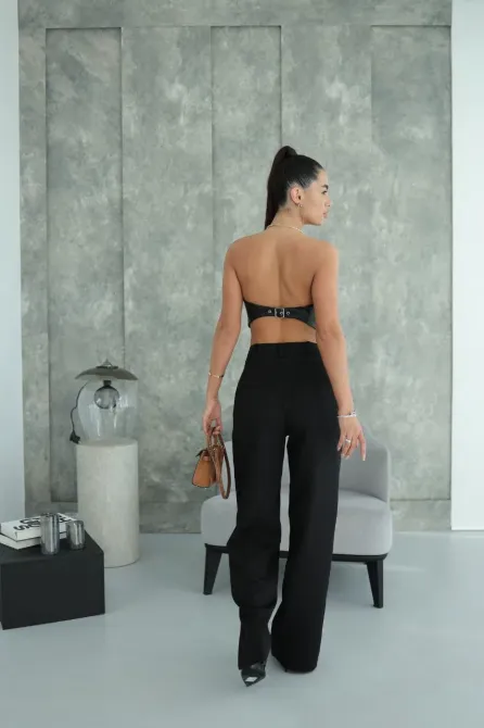 Жіночі брюки палаццо з високою талією, класичні широкі брюки Одеса - фото 7