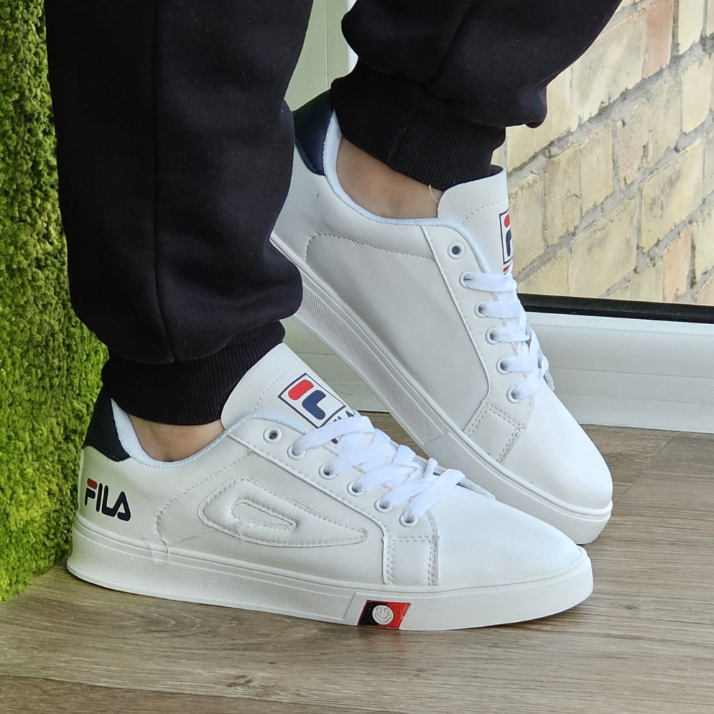 Мужские Кроссовки FILA Белые Кеды Фила Кожаные (размеры: 40,41,42,43,44) Видео Обзор Днепр - изображение 2