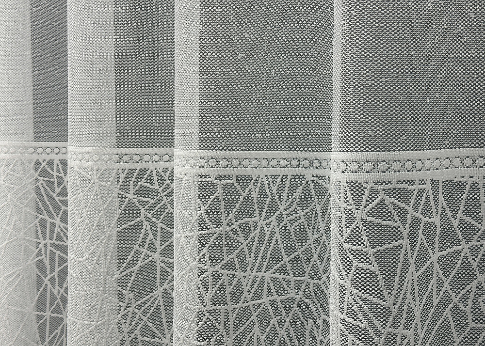 Тюль жаккард цвет белый 1674т Киев - изображение 4