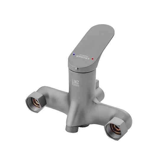 Смеситель для ванны с душевым гарнитуром Kroner KRM Linz - GRN070 серый Киев