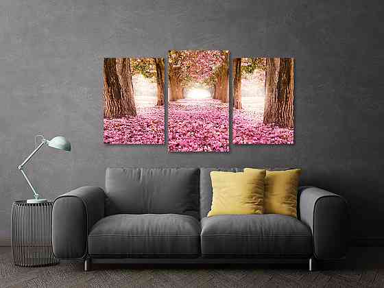 Модульная картина в гостиную / спальню  Сакура Art-662_3 Киев