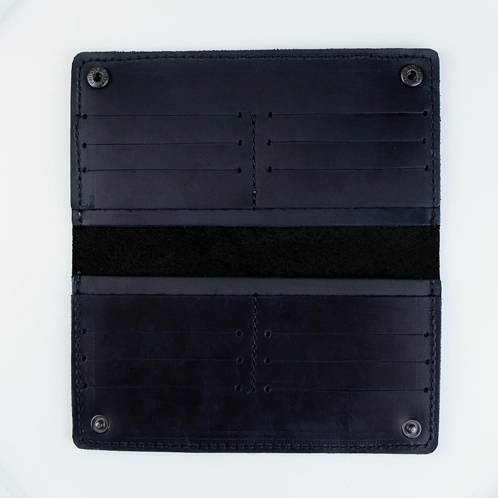 Чоловіче портмоне із натуральної шкіри Crazy Horse SH009 (Чорний) Суми - фото 4