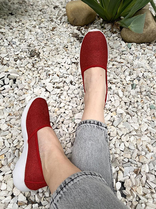 No brend Сліпони жіночі Z1900-2 червоні (літо, тканина) (1363) Коломия - фото 8