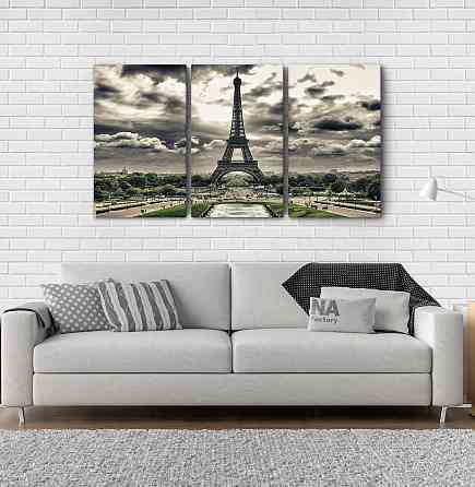 Модульная картина Эйфелева башня  (53x100см)  Аrt-114_3А Киев