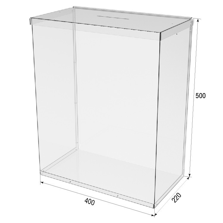 Ящик EKOSTAR без замка для пожертвований и сбора денег 400x220x500. Объем 44 литра Киев - изображение 3