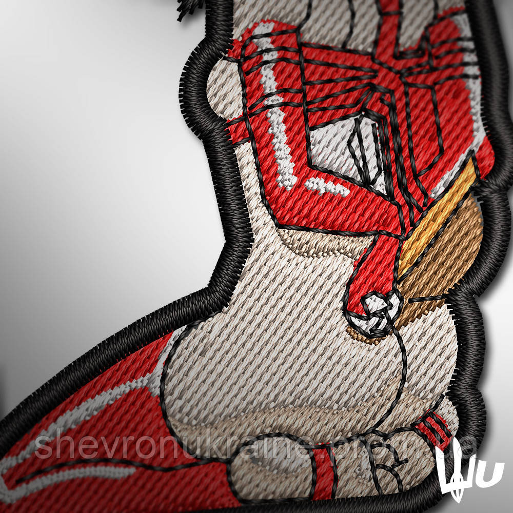 Шеврон под заказ ПОДАРОК ЗАЙКА (Срок изготовки 3-5 дней. На липучке) Размер 8x5см Киев - изображение 3