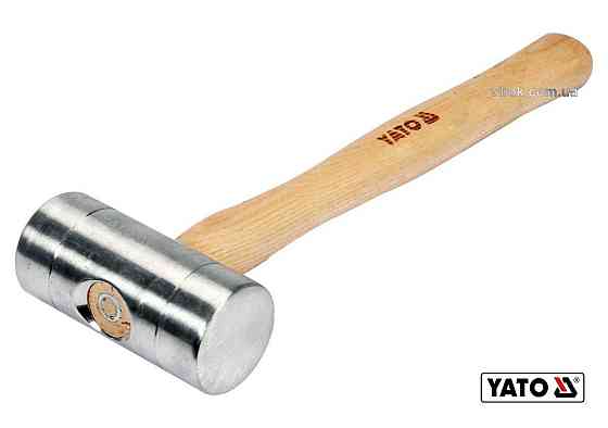 Молоток алюмінієвий YATO : Ø50 x 320 мм, m= 580 г, дерев'яна ручка [6/24] Одесса