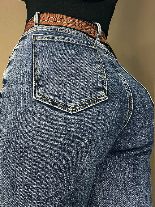 Джинси жіночі Vanver 8230 палаццо широкі з ременем сині, синій, 33, 33, 90 см, 118 см Київ - фото 9