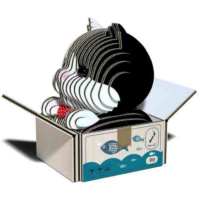 Пазл Eugy 3D Зоопарк Кошеня чорно-біле (XEG-089) Вінниця