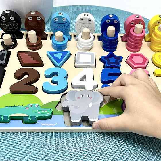 Дерев'яна іграшка Tree Toys Багатофункціональна дошка магнітна рибалка (MD 0820) Чернігів