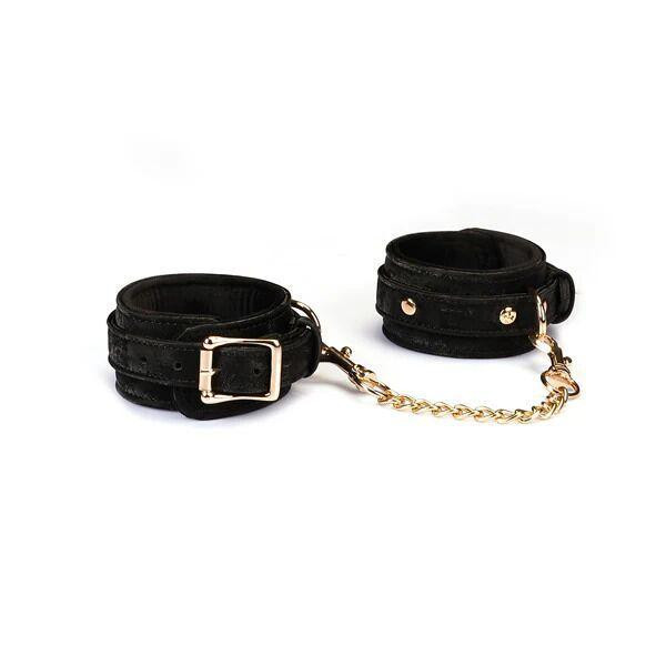 Наручники Liebe Seele Boudoir Amor Wrist Cuffs Black, з’єднувальний ланцюжок на карабінах Sex Aura Київ - фото 3
