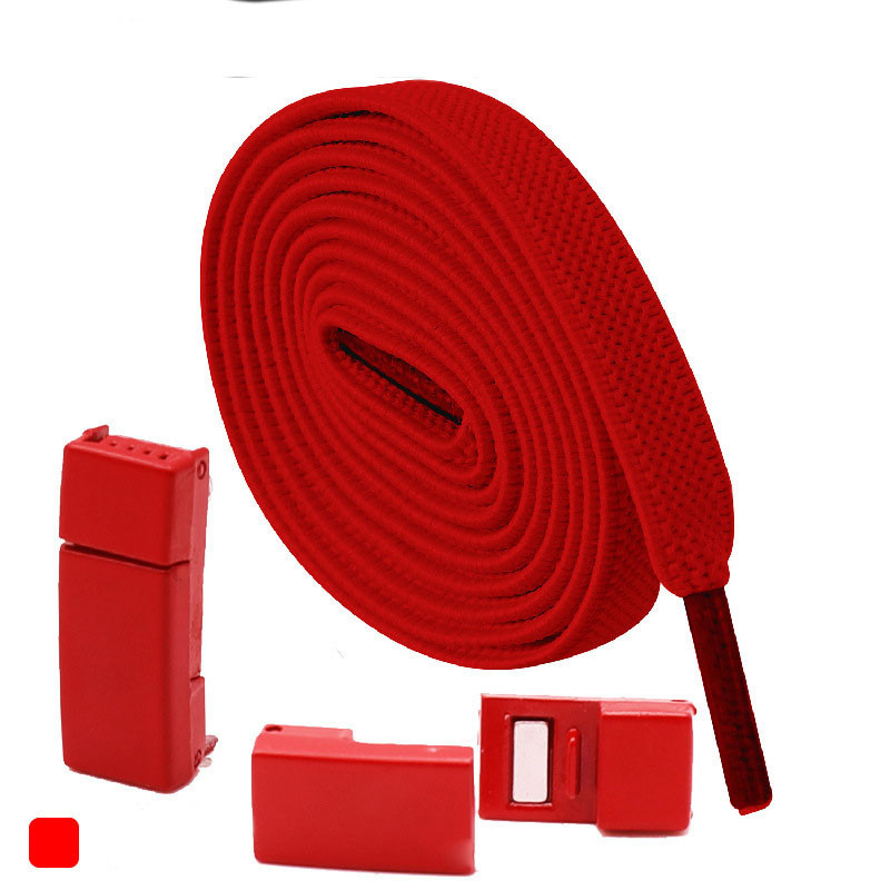 Еластичні шнурки без зав'язок з магнітними застібками Червоний Сміла - фото 5