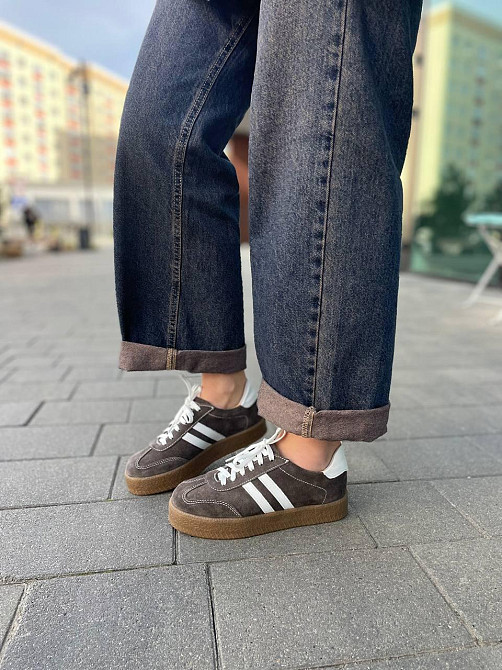 Tamei Кеды женские Tamei св.шоколад замша натуральная размер 36-41 (2710-10-32) (5804) Коломия - фото 3