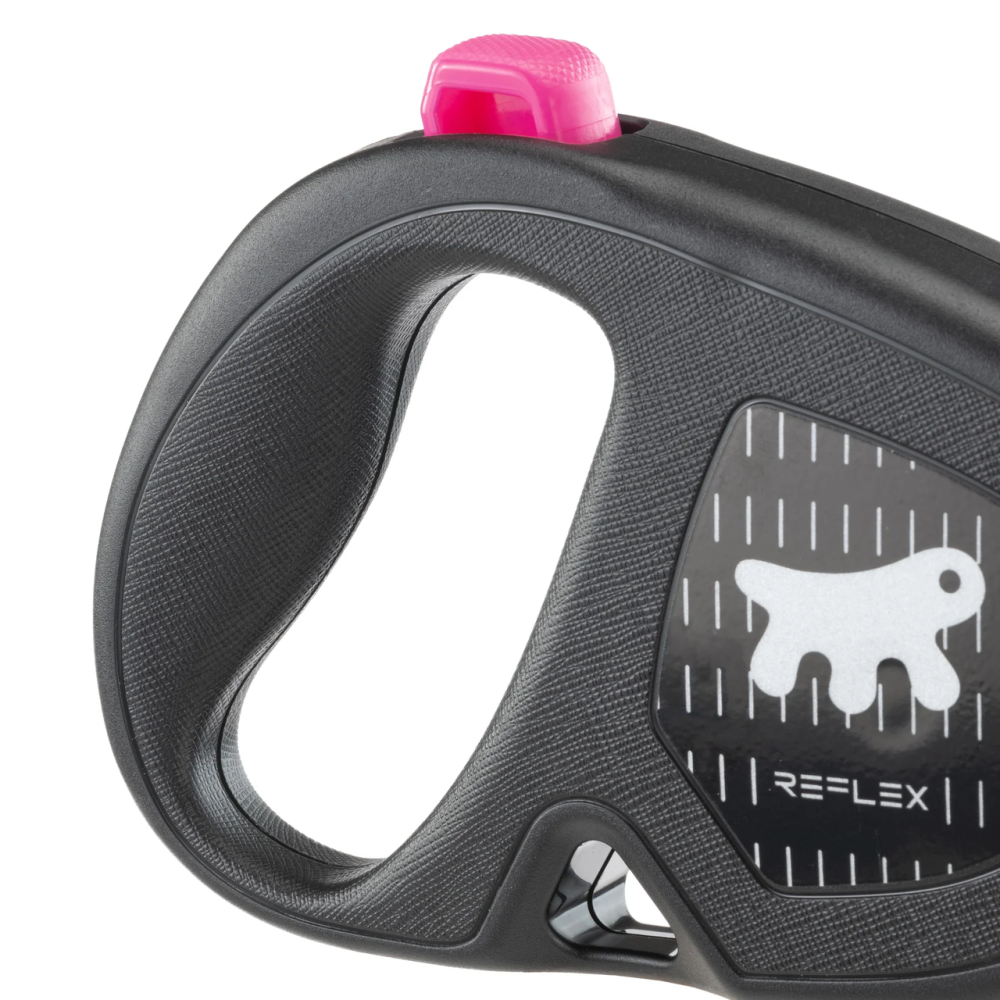 Поводок - рулетка для собак с шнуром Ferplast Flippy One Reflex Cord (Ферпласт Флиппи Ван) 16 х 3.4 х 11 см - 5 м/до 20 кг - М, Фуксия Запорожье - изображение 5